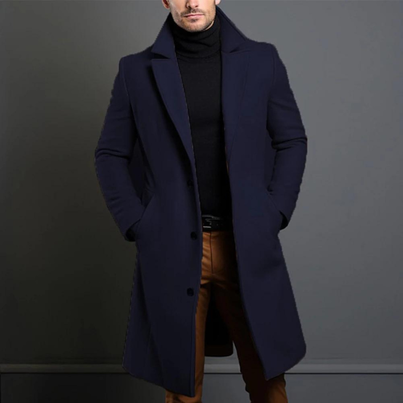 Wool Men's Formal Winter Coat – Classic Tailored Style