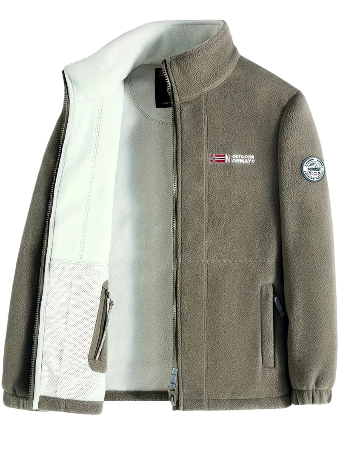 Fleece Zip Jacket Men | Jayden Classic Outdoor Jacket
