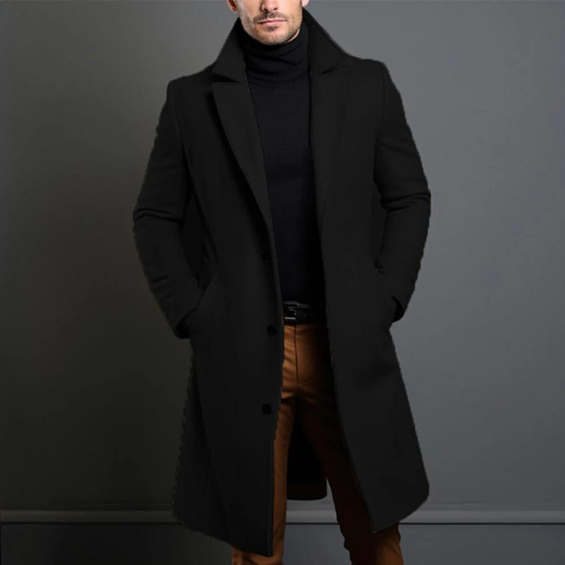 Wool Men's Formal Winter Coat – Classic Tailored Style