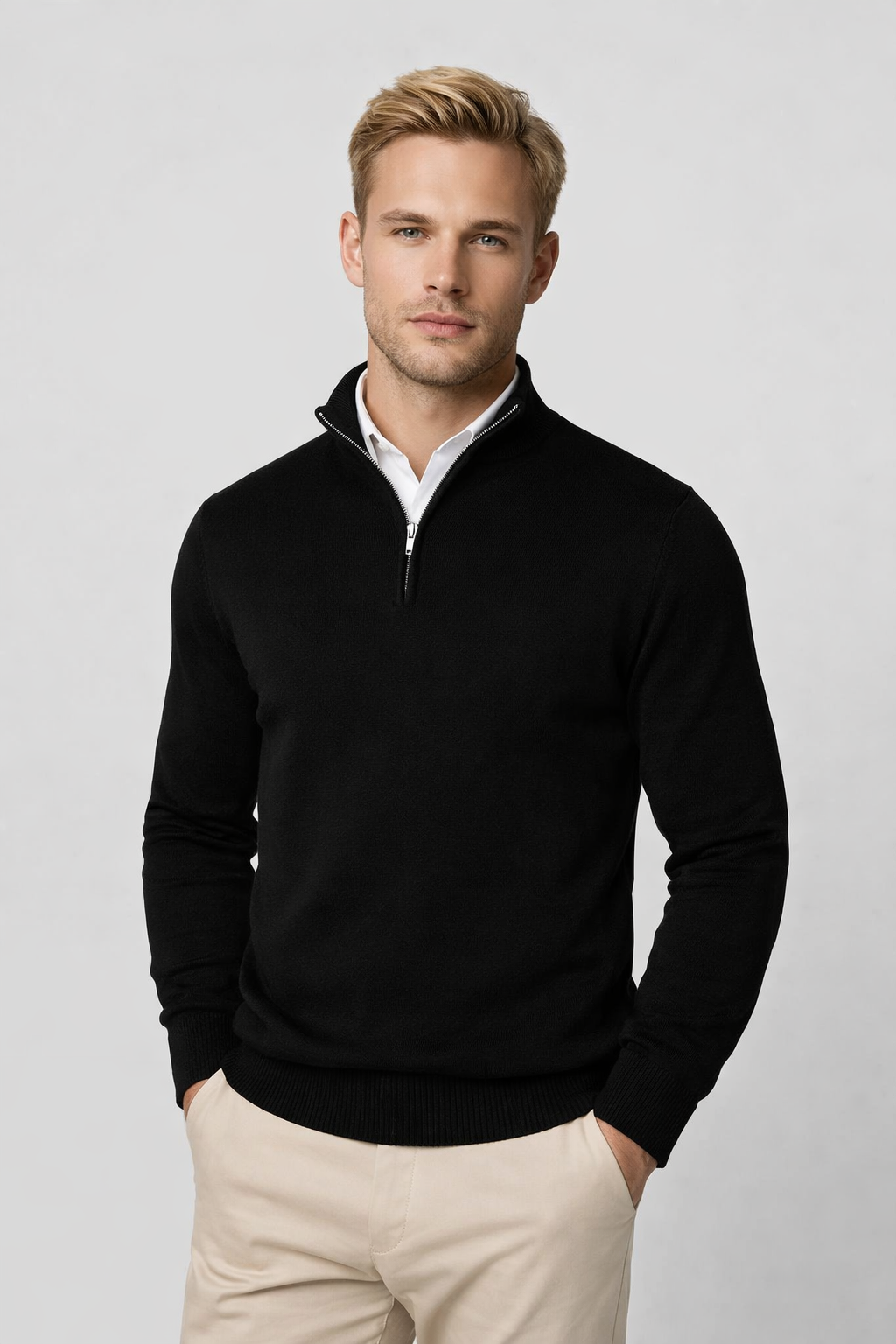 Men's Half Zip High Neck Sweater – Christopher by Jesse London