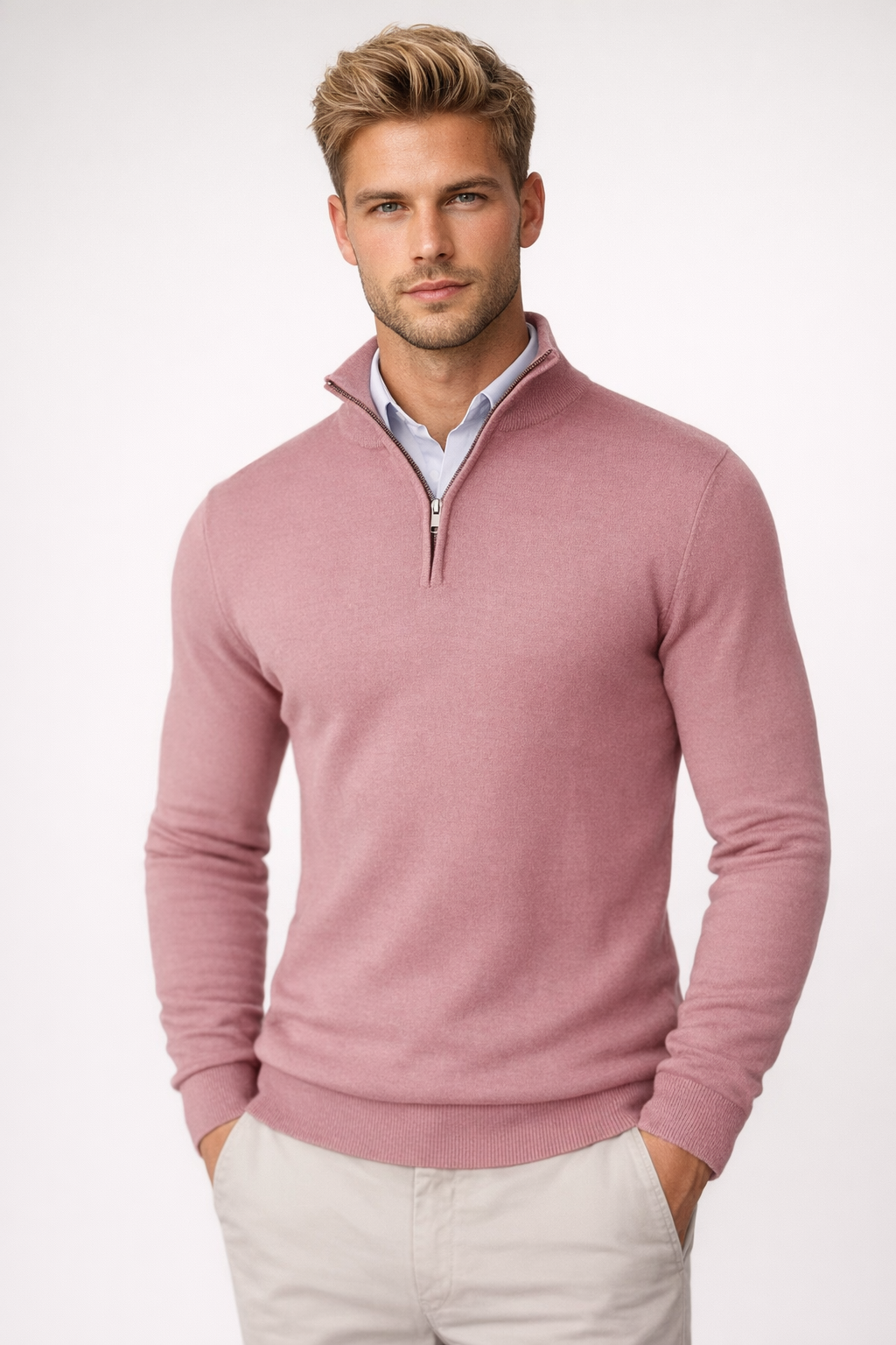 Men's Half Zip High Neck Sweater – Christopher by Jesse London