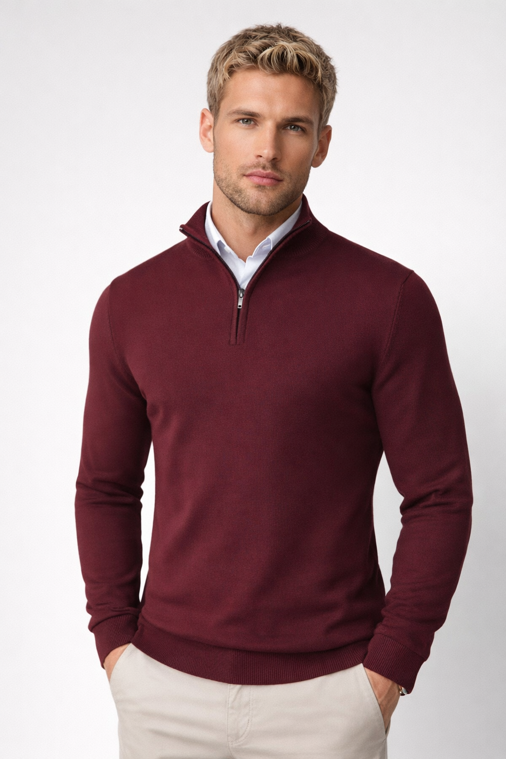 Men's Half Zip High Neck Sweater – Christopher by Jesse London