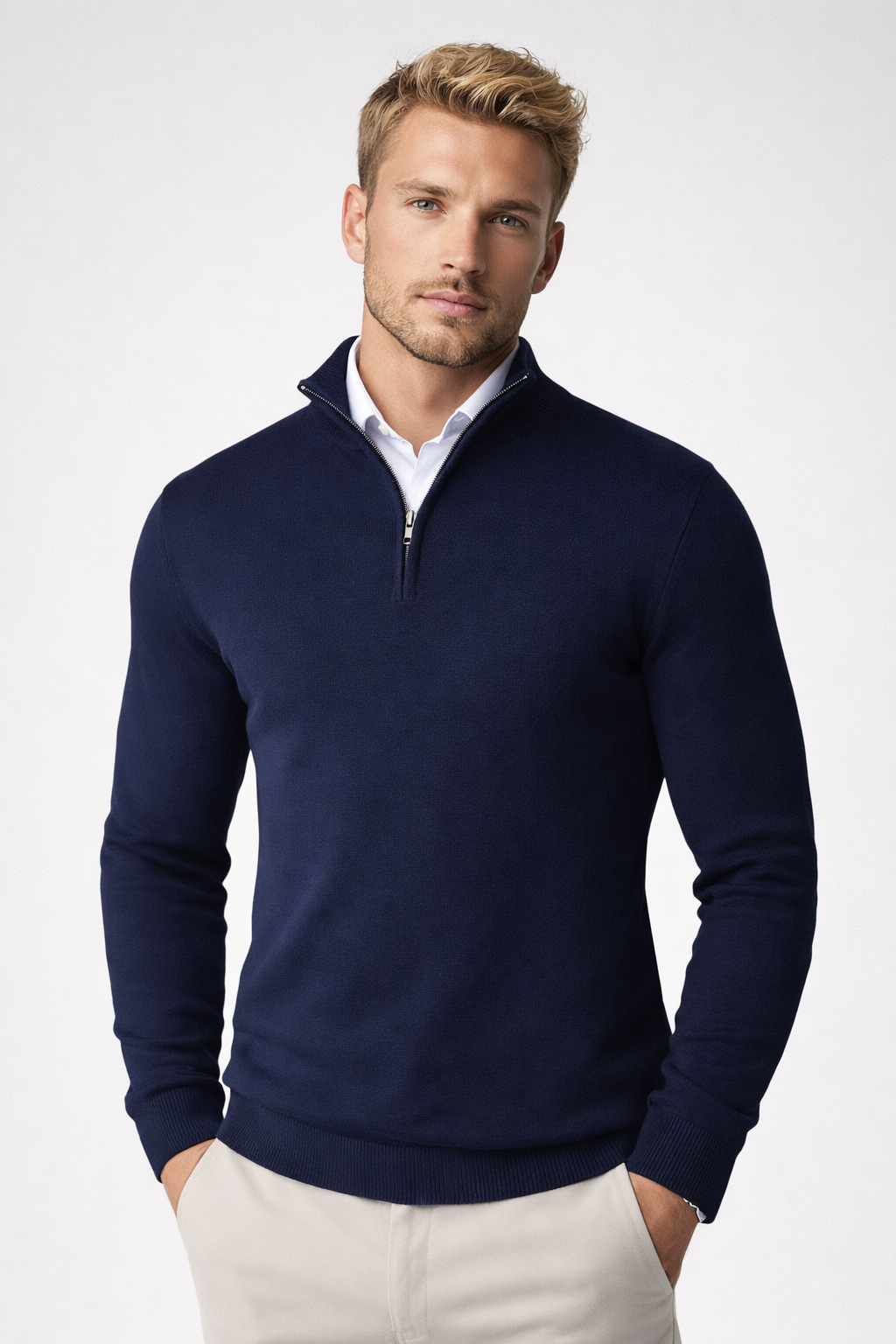 Men's Half Zip High Neck Sweater – Christopher by Jesse London