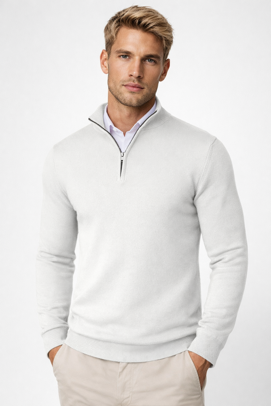 Men's Half Zip High Neck Sweater – Christopher by Jesse London