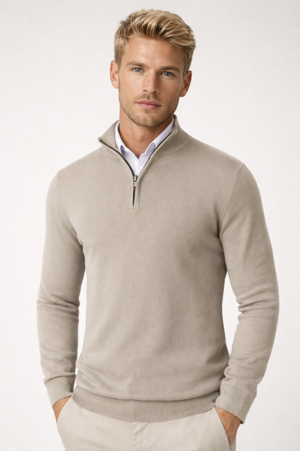 Men's Half Zip High Neck Sweater – Christopher by Jesse London