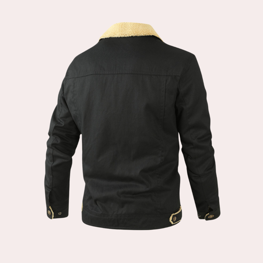 Sherpa-Lined Men's Winter Jacket – Oliver Warm Coat