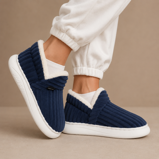 Fleece Lined Women's Winter Slippers – Warm Slip-On House Shoes