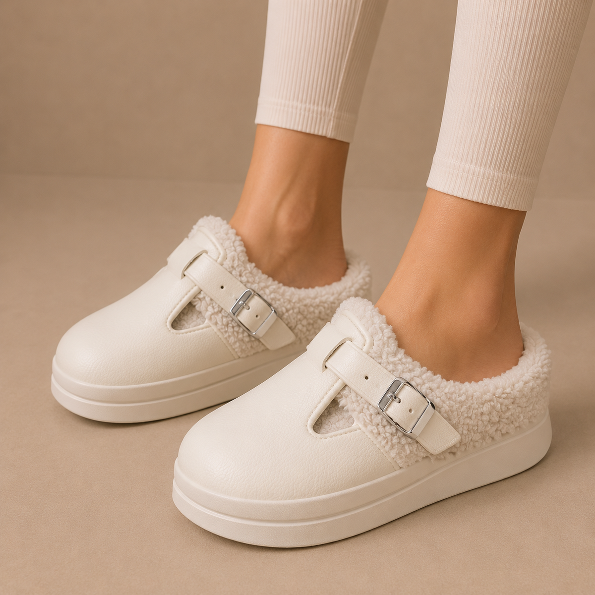 Women's Fleece Lined Slippers – Cushioned Slip-On Comfort