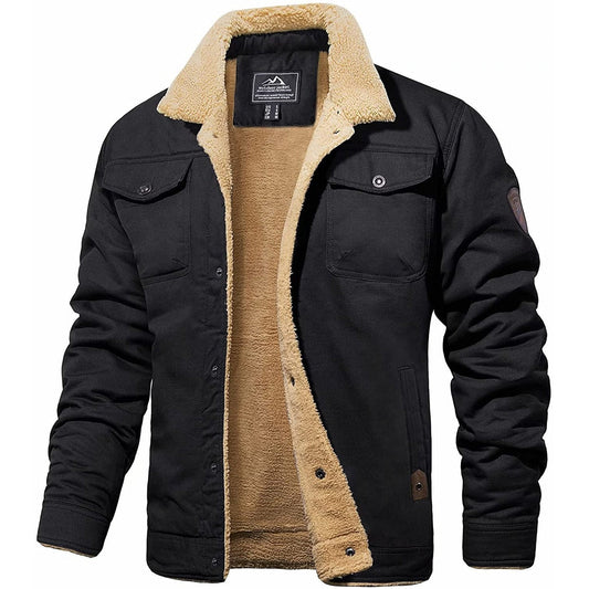 Sherpa-Lined Men's Winter Jacket – Oliver Warm Coat