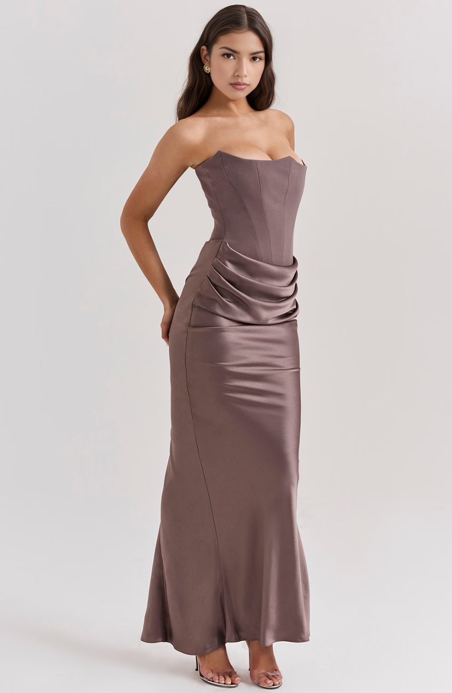 Strapless Corset Maxi Dress | Vivienne by Merveille