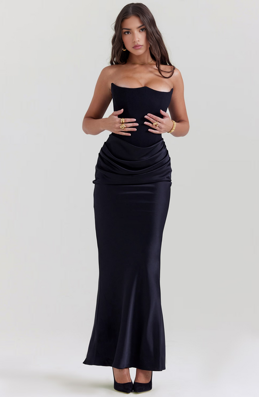 Strapless Corset Maxi Dress | Vivienne by Merveille