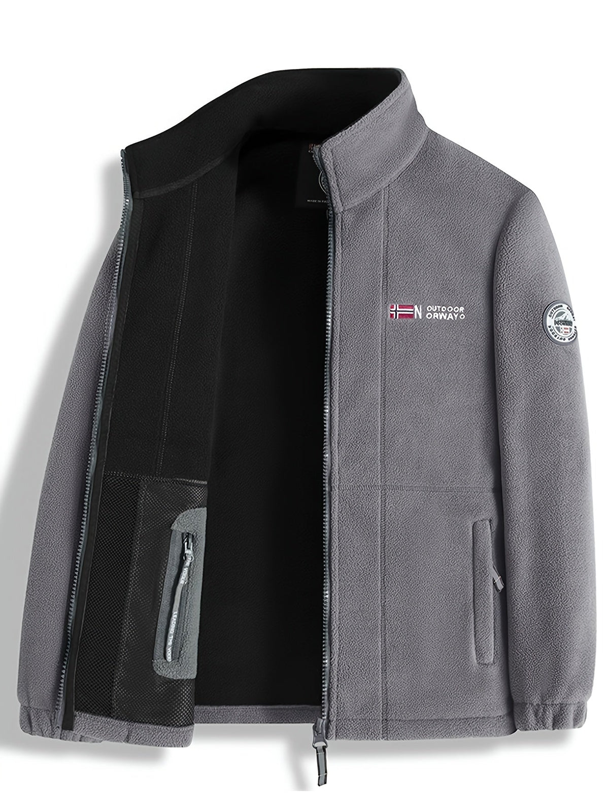 Fleece Zip Jacket Men | Jayden Classic Outdoor Jacket