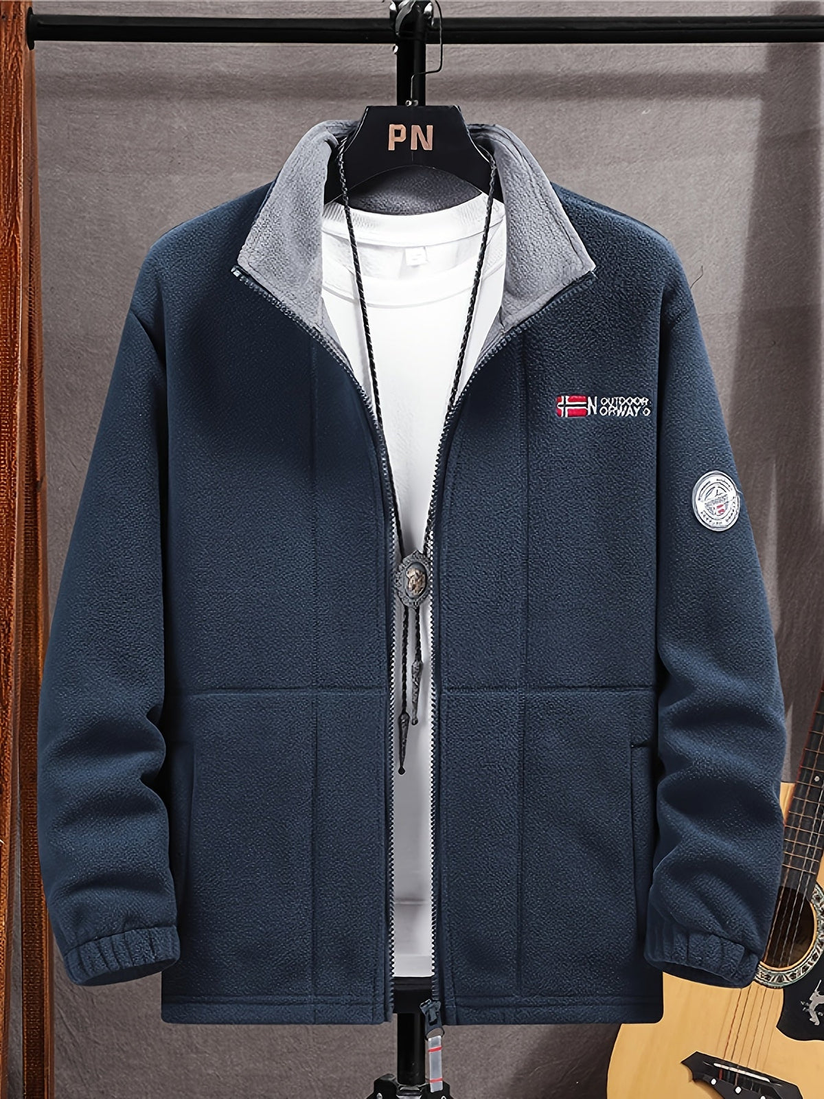 Fleece Zip Jacket Men | Jayden Classic Outdoor Jacket