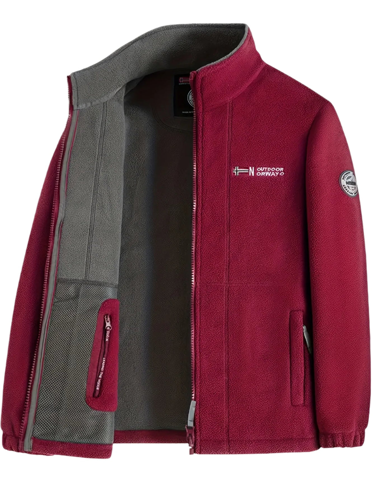 Fleece Zip Jacket Men | Jayden Classic Outdoor Jacket