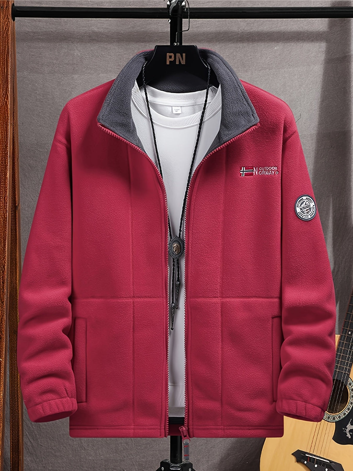 Fleece Zip Jacket Men | Jayden Classic Outdoor Jacket