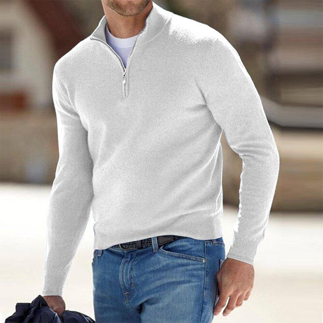 Men's Casual Zip Neck Sweater | Comfortable Everyday Style