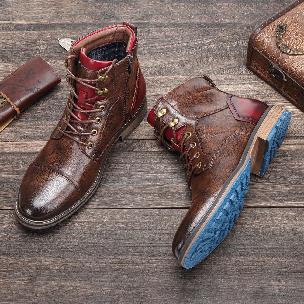 Men's Leather Zip and Lace Boots | Blake Classic Style