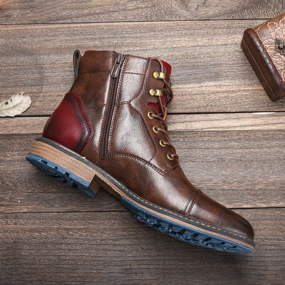 Men's Leather Zip and Lace Boots | Blake Classic Style