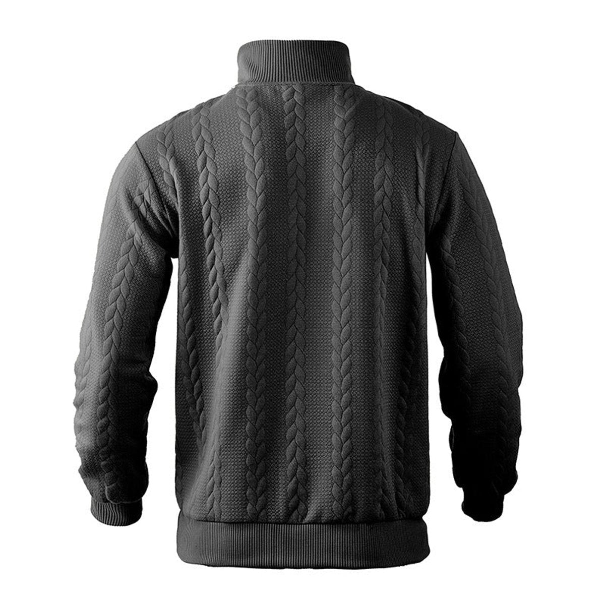 Men's Cable Knit Quarter-Zip Sweater | Premium Pullover Jumper