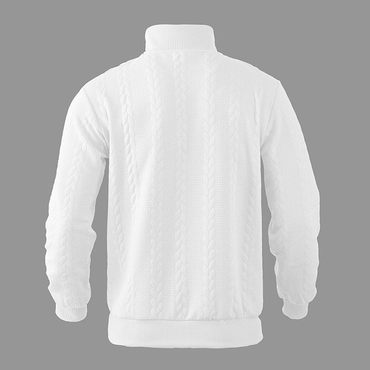 Men's Cable Knit Quarter-Zip Sweater | Premium Pullover Jumper