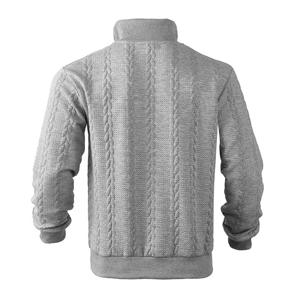 Men's Cable Knit Quarter-Zip Sweater | Premium Pullover Jumper
