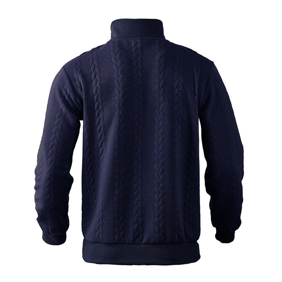 Men's Cable Knit Quarter-Zip Sweater | Premium Pullover Jumper