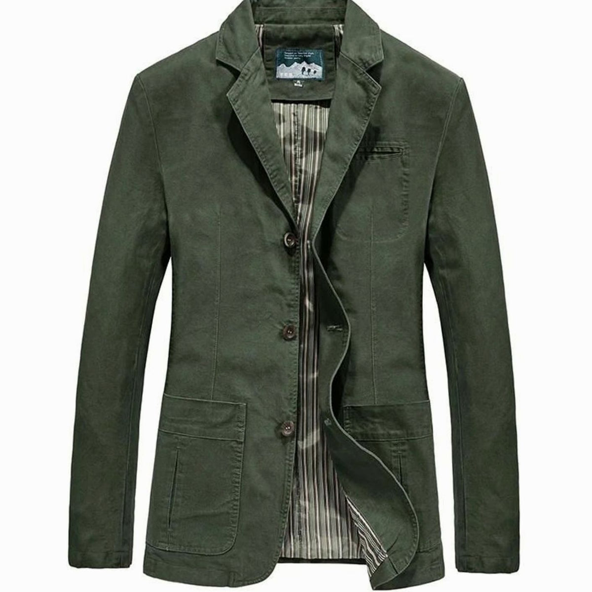 Cotton Men's Casual Blazer – Lightweight Tailored Notch Lapel