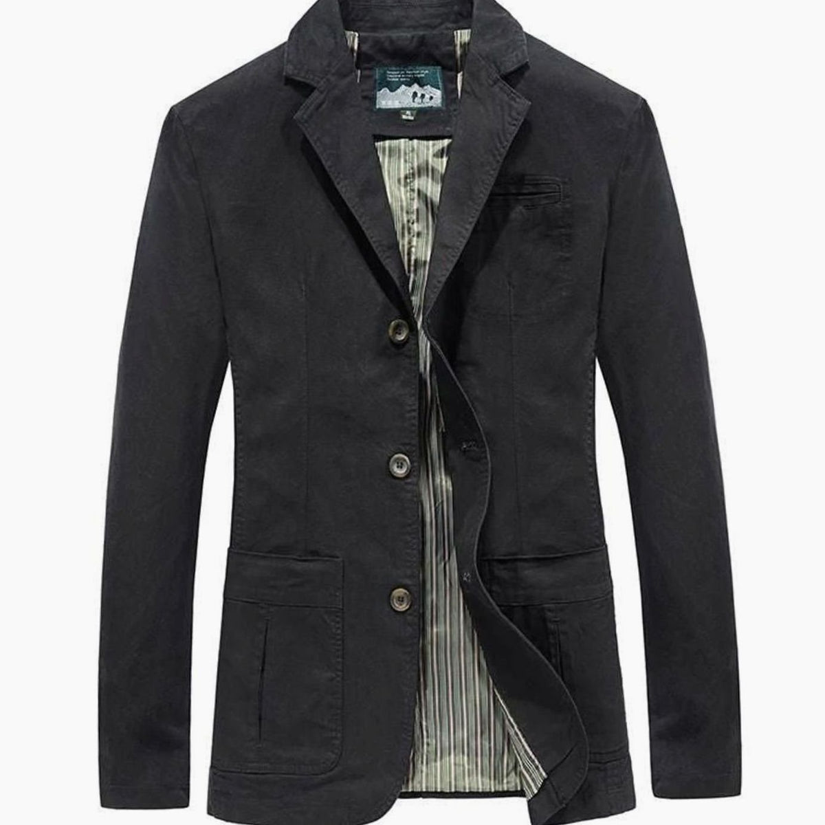 Cotton Men's Casual Blazer – Lightweight Tailored Notch Lapel
