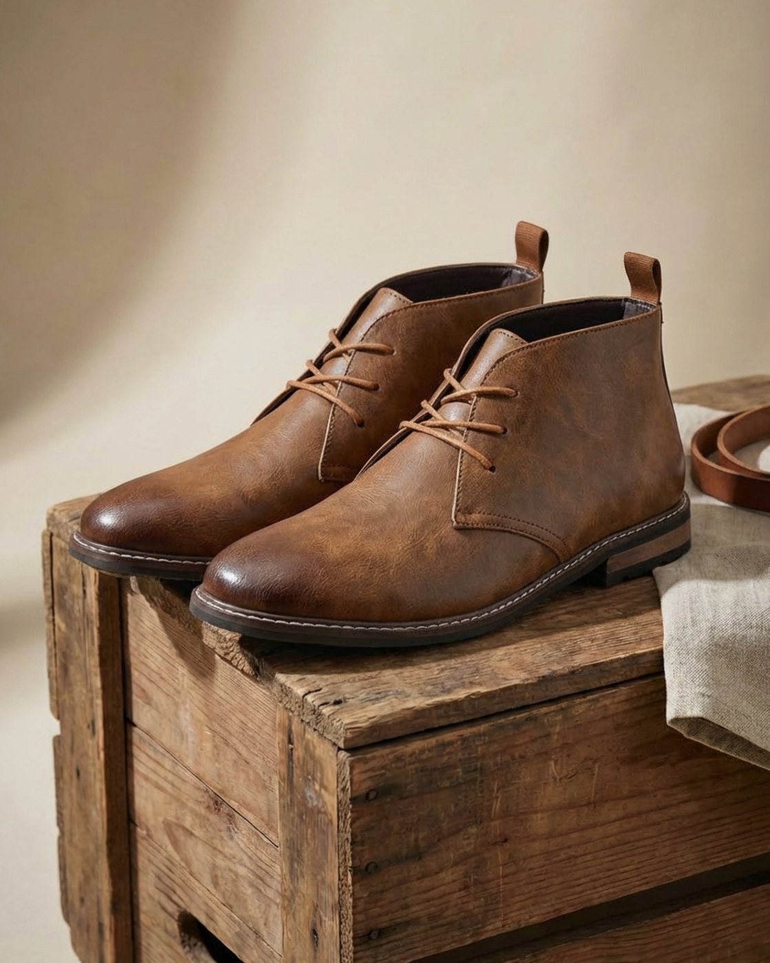 Men's Full-Grain Leather Chukka Boots | William Lace-Up