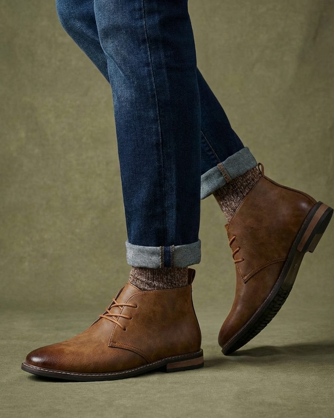 Men's Full-Grain Leather Chukka Boots | William Lace-Up