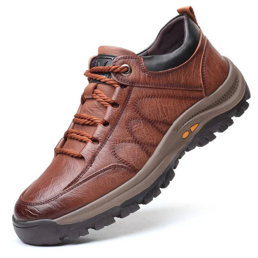 Men's Orthopedic Leather Lace-Up Shoes – Waterproof Comfort